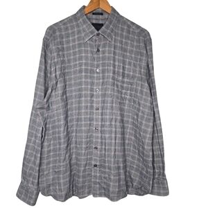 Calder Carmel Limited Edition Purple Plaid Button Down Flannel Shirt Size XL
